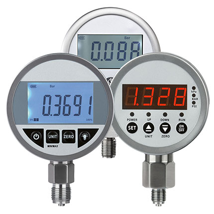 Digital pressure gauges